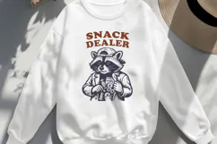Snack Dealer SVG PNG | Funny Raccoon with Snacks Clipart Product Image 2
