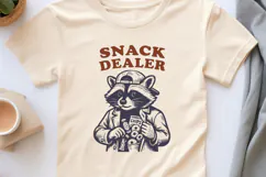 Snack Dealer SVG PNG | Funny Raccoon with Snacks Clipart Product Image 3