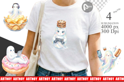 Snack Time Gamer Ghost Sublimation Product Image 1