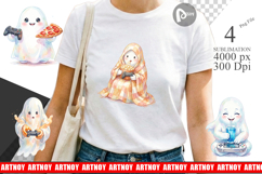 Snack Time Gamer Ghost Sublimation Product Image 1