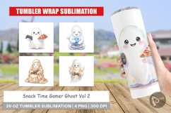Snack Time Gamer Ghost Tumbler Product Image 1