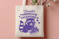 Snackin’ Through Valentine’s SVG PNG, Funny Raccoon Design Product Image 3