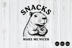 Snacks Make Me Nicer SVG, Capybara Meme SVG Product Image 1