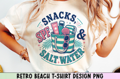 Retro Beach T Shirt Design, Distressed Coastal Sublimation. Product Image 1
