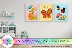 Nursery Prints | Baby Girl Nursery Posters | Butterfly Print Product Image 1