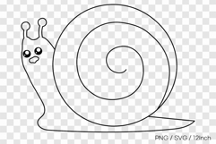 Crawling garden snail bug round shell PNG animal clipart Product Image 1