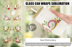 Glass Can Snail Embroidery Product Image 1