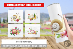 Tumbler Snail Embroidery Product Image 1