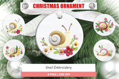 Ornament Snail Embroidery Product Image 1