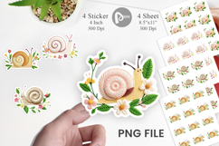 Snail Embroidery Sticker Product Image 1