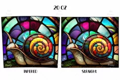 Snail Stained Glass Tumbler Wrap, Snail Png, Pink Tumbler