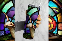 Snail Stained Glass Tumbler Wrap, Snail Png, Pink Tumbler