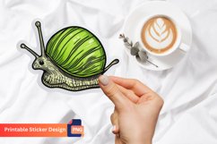 Snail Sticker, Cartoon Snail Sticker, Snail Vinyl Sticker Product Image 1