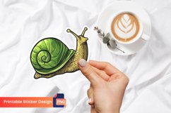 Snail Sticker, Cartoon Snail Sticker, Snail Vinyl Sticker Product Image 1