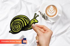 Snail Sticker, Cartoon Snail Sticker, Snail Vinyl Sticker Product Image 1
