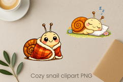 Cozy snail sublimation | Cute funny snail clipart PNG Product Image 2