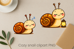Cozy snail sublimation | Cute funny snail clipart PNG Product Image 1