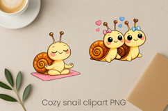 Cozy snail sublimation | Cute funny snail clipart PNG Product Image 1