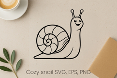 Cozy funny snail SVG design | Funny animal character SVG Product Image 1