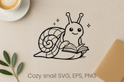 Cozy funny snail SVG design | Funny animal character SVG Product Image 1