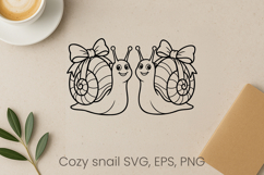Cozy funny snail SVG design | Funny animal character SVG Product Image 1
