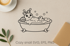 Cozy funny snail SVG design | Funny animal character SVG Product Image 1