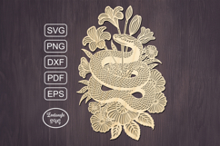 Halloween lasercut svg, snake laser cut ornament or keychain Product Image 1