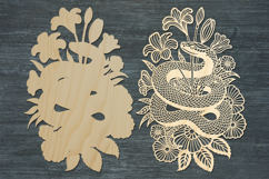 Halloween lasercut svg, snake laser cut ornament or keychain Product Image 2