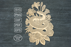 Halloween lasercut svg, snake laser cut ornament or keychain Product Image 4