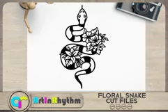 Floral Snake SVG / Floral Animals SVG Product Image 2