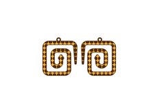 Vintage Snake Earrings Laser Cut SVG Product Image 2
