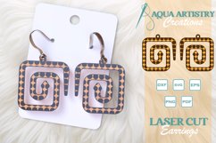 Vintage Snake Earrings Laser Cut SVG Product Image 1