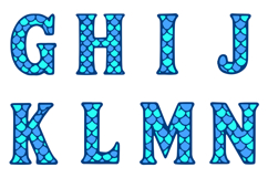 Snake Skin Scales Lettering ABC Text Font Alphabet SVG PNG Product Image 4
