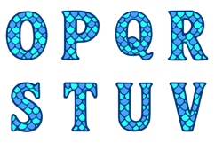 Snake Skin Scales Lettering ABC Text Font Alphabet SVG PNG Product Image 5