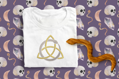 Snake Ouroboros with Triquetra Celtic Knot Embroidery