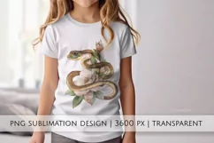 Snake Floral illustration | PNG Sublimation design Product Image 2