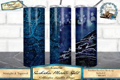 This is a seamless design sized to fit 20oz sublimation skinny tumblers, this is a split snakeskin tumbler design that features beautiful blue glitter snakeskin 