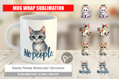 Snarky Felines Mug Wrap Product Image 1