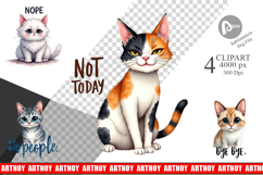 Snarky Felines Clipart Product Image 1
