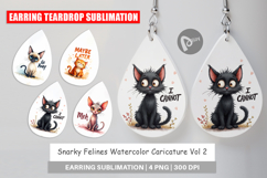 Snarky Felines Earring Product Image 1