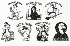 Snarky Halloween SVG Bundle | Funny Witch Animal PNG SVG Art Product Image 4