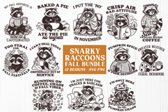 Funny Fall SVG Bundle | Snarky Raccoon Autumn PNG Designs Product Image 1