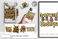 Snarky Reindeer Holiday Digital Paper Product Image 1