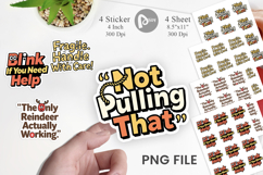 Snarky Reindeer Holiday Sticker Product Image 1