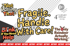 Snarky Reindeer Holiday Clipart Product Image 1