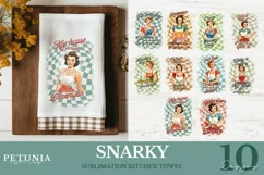 kitchen towel png design being used as a sublimation kitchen towel print