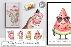 Snarky Summer Treat Moods Digital Paper Product Image 1