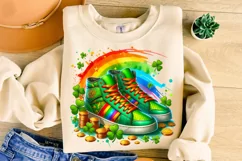St Patricks Day Sneaker PNG, St Patrick's Day PNG, Lucky PNG Product Image 1