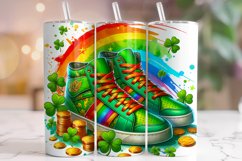 St Patrick&#039;s Day Tumbler Wrap, St Patricks Sneaker Tumbler Product Image 1