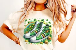 St Patricks Day Sneaker PNG, St Patrick's Day PNG, Lucky PNG Product Image 2